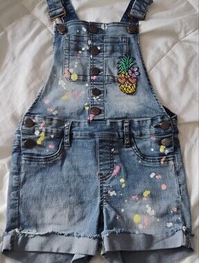 Jessica Simpson Light Blue & Dark Blue Denim Detail Overalls